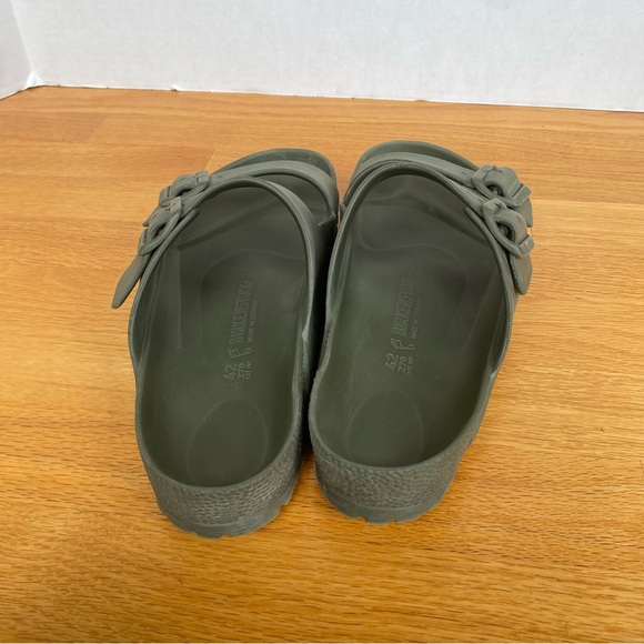 Military green Birkenstock rubber Arizona Sandals - Picture 11 of 12